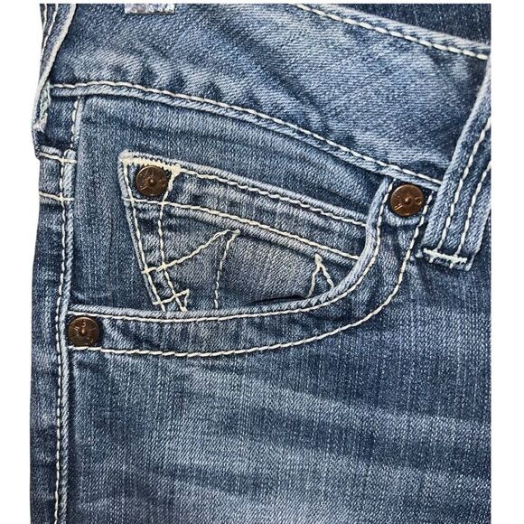 True Religion Straight Leg Jeans Womens 29 Low Rise Med Wash - Picture 4 of 14